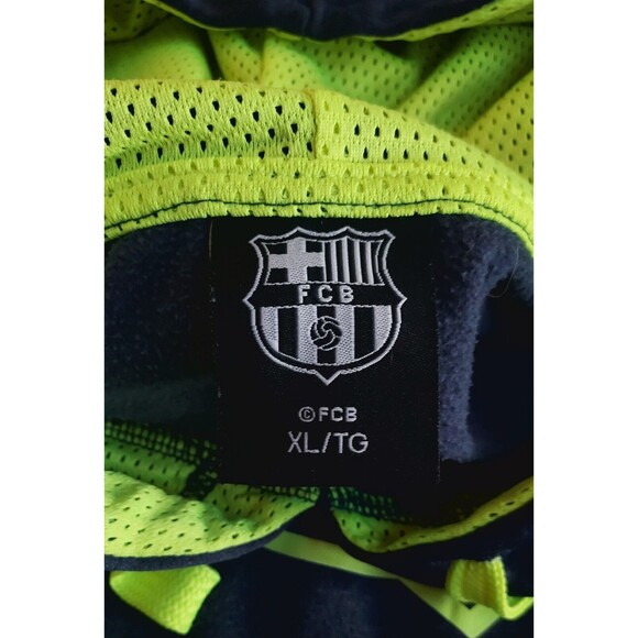 Official Merchandise FCB Navy /Chartreuse Quick Dry Hoodie Size Mens XL - Picture 3 of 7